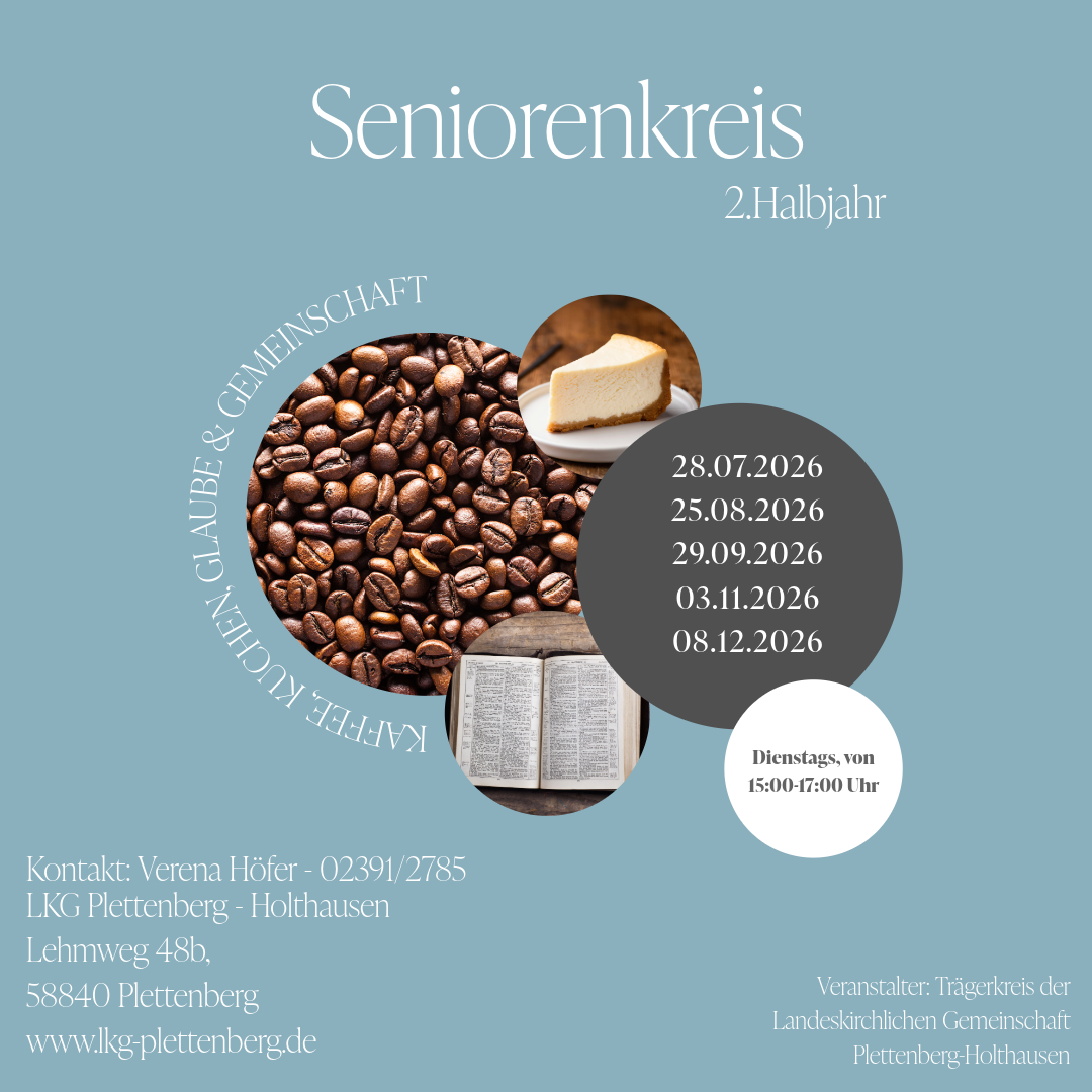 Seniorenkreis Termine 2. Halbjahr 2026